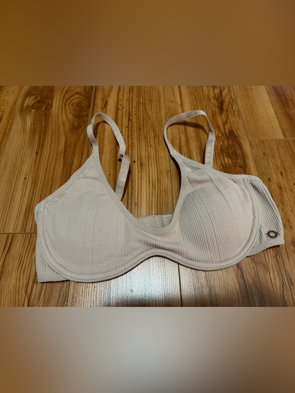 Danskin Light Pink Ribbed Wireless Bra